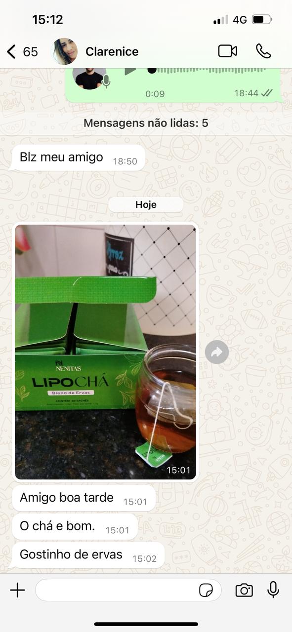Mila aprovando o LipoChá