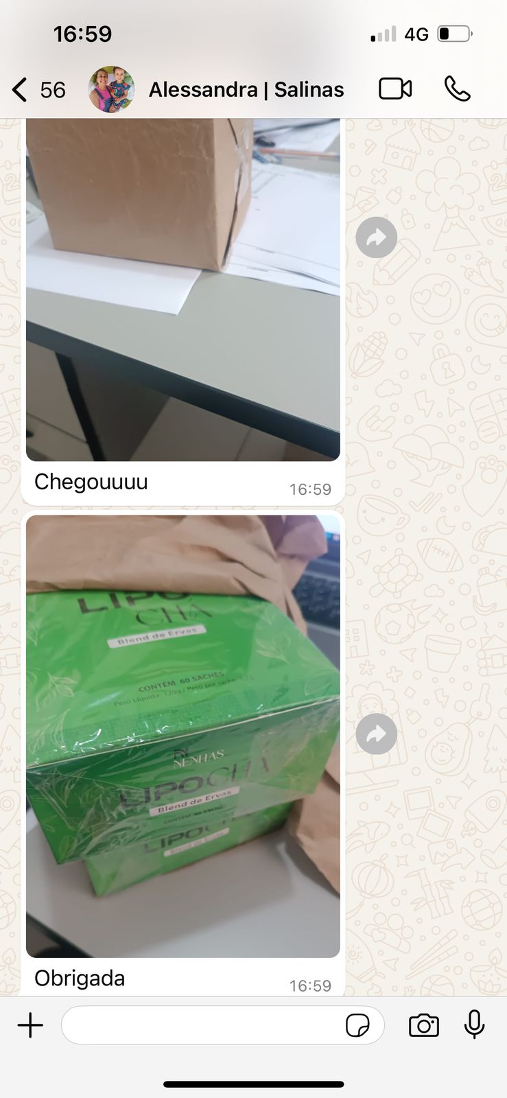 Alessandra recebeu o LipoChá